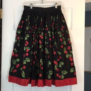 Pinup Couture Jenny skirt cherry print size MD